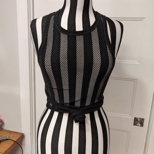 Out from under racer back mesh crop top